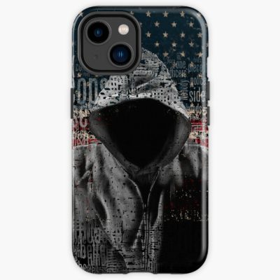 Untouchable, T-Shirt, Eminem Revival Album, Word Cloud With Grunge American Flag Iphone Case Official Eminem Merch