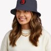 Eminem E Logo Black & Red Bucket Hat Official Eminem Merch