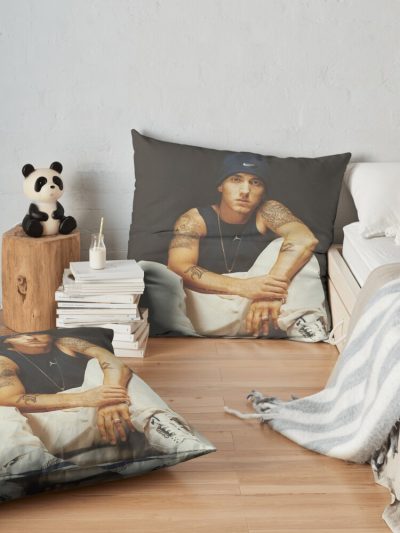 Best Rap Albums One Poster Throw Pillow Official Eminem Merch