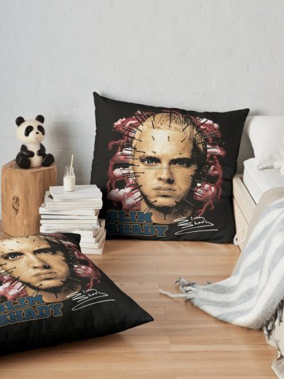 4Kk1Am2Oj5 Throw Pillow Official Eminem Merch