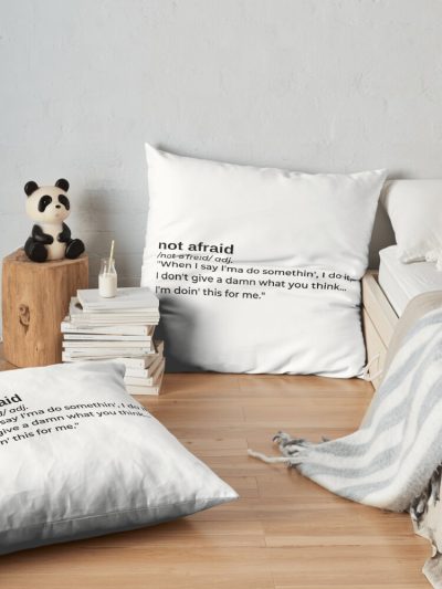 Not Afraid By Eminem Throw Pillow Official Eminem Merch