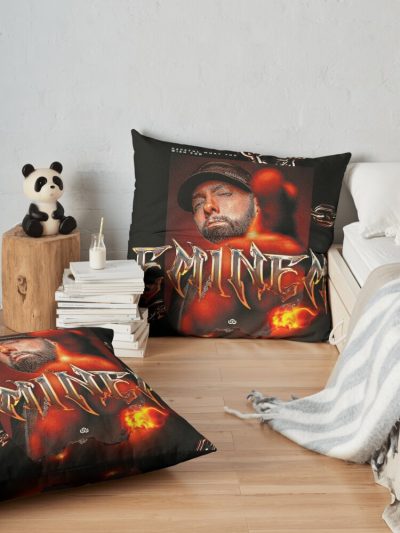 Idoww4Llr8 Throw Pillow Official Eminem Merch