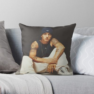 Best Rap Albums One Poster Throw Pillow Official Eminem Merch