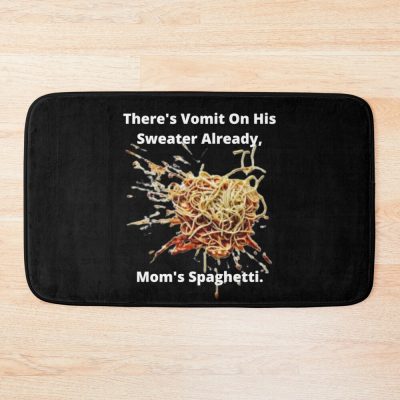 Eminem Spaghetti Meme (Black) -  Funny Eminem Meme, Funny Meme, 8 Mile, Vomit On His Sweater Already, Mom'S Spaghetti Meme Bath Mat Official Eminem Merch