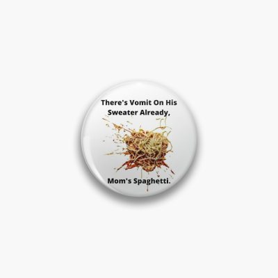 Eminem Spaghetti Meme (White) -  Funny Eminem Meme, Funny Meme, 8 Mile, Vomit On His Sweater Already, Mom'S Spaghetti Meme Pin Official Eminem Merch