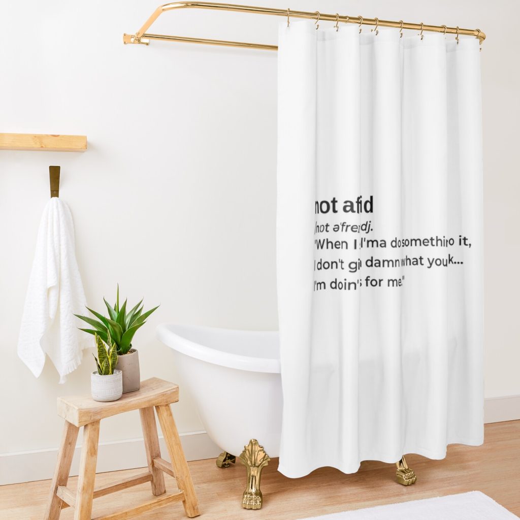 Not Afraid By Eminem Shower Curtain Official Eminem Merch