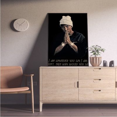 The Famous American Rapper Eminem Art Poster Retro Kraft Paper Sticker DIY Room Bar Cafe Room 14 - Eminem Merchandise