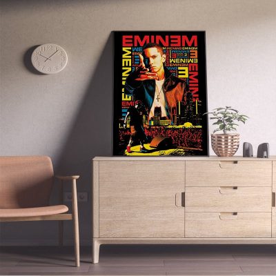 The Famous American Rapper Eminem Art Poster Retro Kraft Paper Sticker DIY Room Bar Cafe Room 17 - Eminem Merchandise