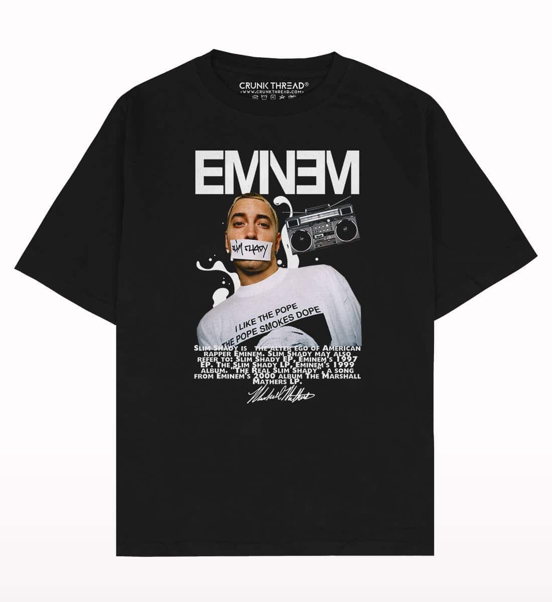 eminem slimshady oversized t shirt 1 - Eminem Merchandise